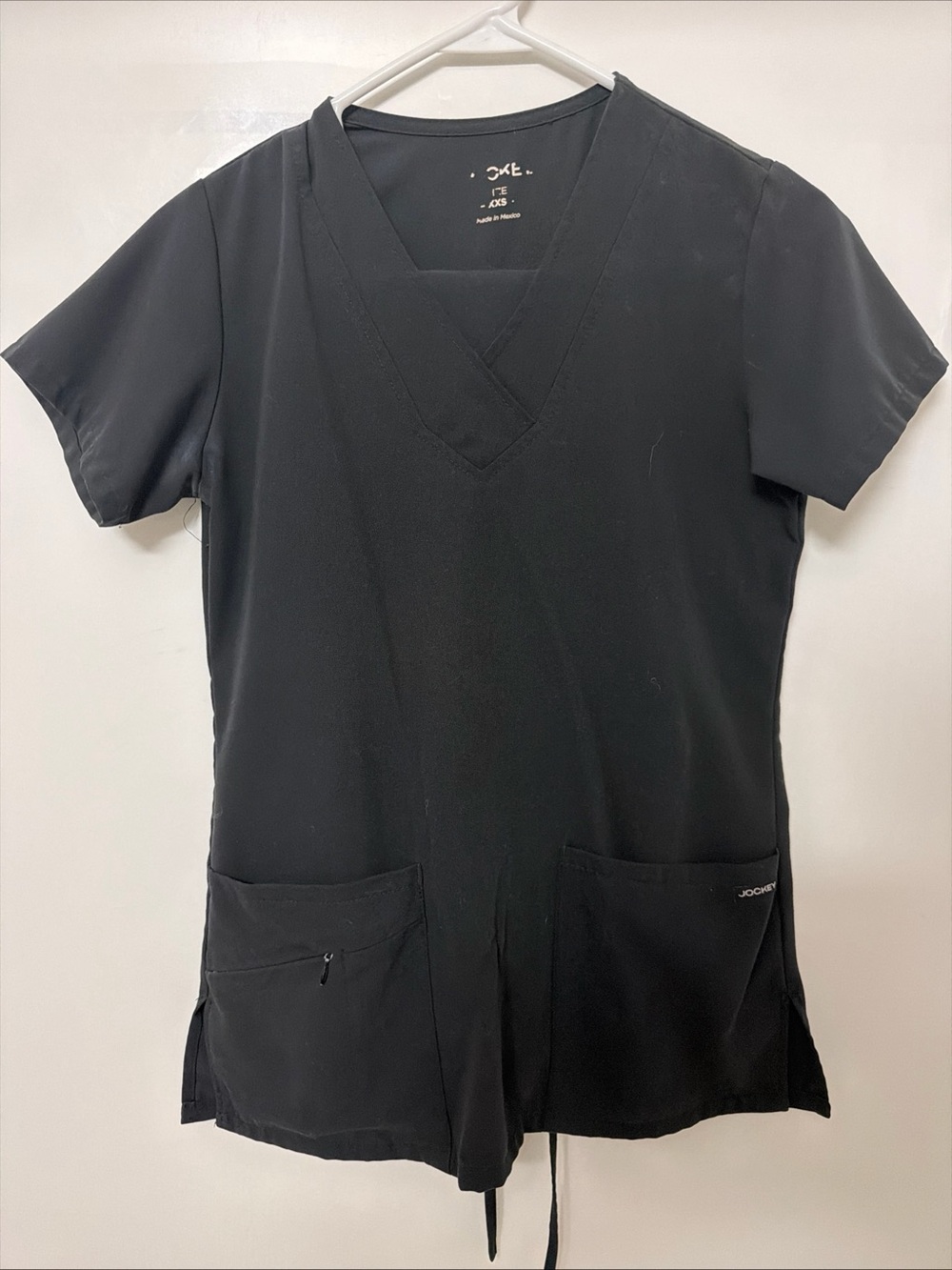 Jockey Black V-Neck Short Sleeve Scrub Set